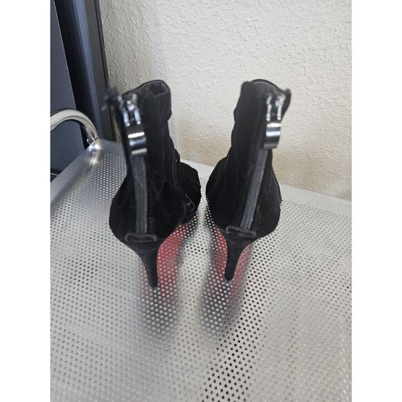 ZHL Black Velvet Gladiator Heels Peep Toe Women's 36 US 6 - Picture 4 of 6